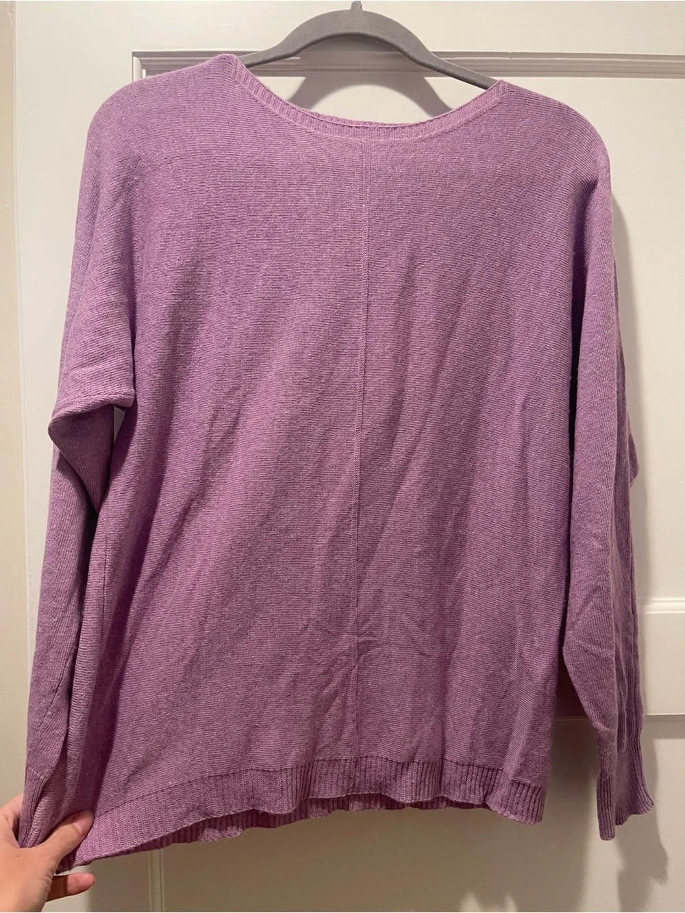 Bianco and Blu Cashmere Lavender Crewneck Women’s Sweater - Soft Knit - Picture 2 of 4